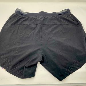 Lululemon Fast Free Short 6" Lined LM7AU8S GRNJ Black Men's Size Large